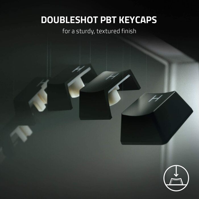 Оптична ігрова клавіатура практично без затримок (оптичні перемикачі, що клацають, клавіші Doubleshot PBT, підставка для долоні) Q