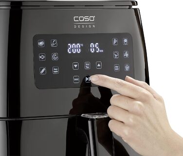 Велика фритюрниця з об'ємом кошика 6 л, 12 автоматичними програмами, сенсорним керуванням, таймером від 1 до 60 хвилин, знімним кошиком для смаження (можна мити в посудомийній машині), 600 XL -