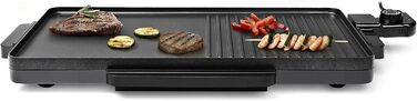 Настільний гриль Tristar - 2000 Вт, антипригарне покриття, жирозбірник, поверхня гриля 49 x 27 см, BP-2750 чорний