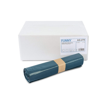 Смішні - Перероблені сині сміттєві пакети стійкі до розриву сміттєві пакети об&39ємом 70 л, тип 60, 575 x 1000 мм, 250 шт. , 1 упаковка (1 x 250 шт.) одинарні