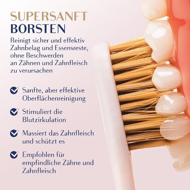 Зубна щітка Royal Denta Gold Super Soft 4 шт. и, екстра м'яка для чутливих зубів і ясен, щетина подвійної довжини для чищення міжзубних проміжків