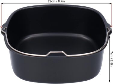 Форма Les-Theresa для фритюрниці, 22 см форма для торта Кошик для випічки хліба багаторазові аксесуари для фритюрниці, аерофритюрниця термостійка легке очищення для HD9925 HD9860 HD9905/01