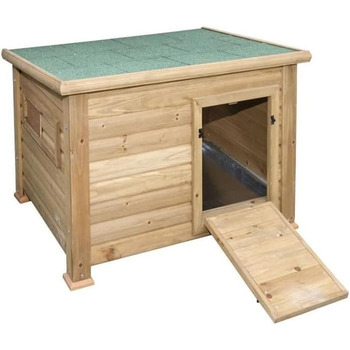 Курник для качок та гусей Kerbl Duck Town (розміри 146x74x85 см, водонепроникний бітумний дах, оцинкована ванна, включаючи пластикові ніжки, з розсувним вікном для циркуляції повітря) 82809