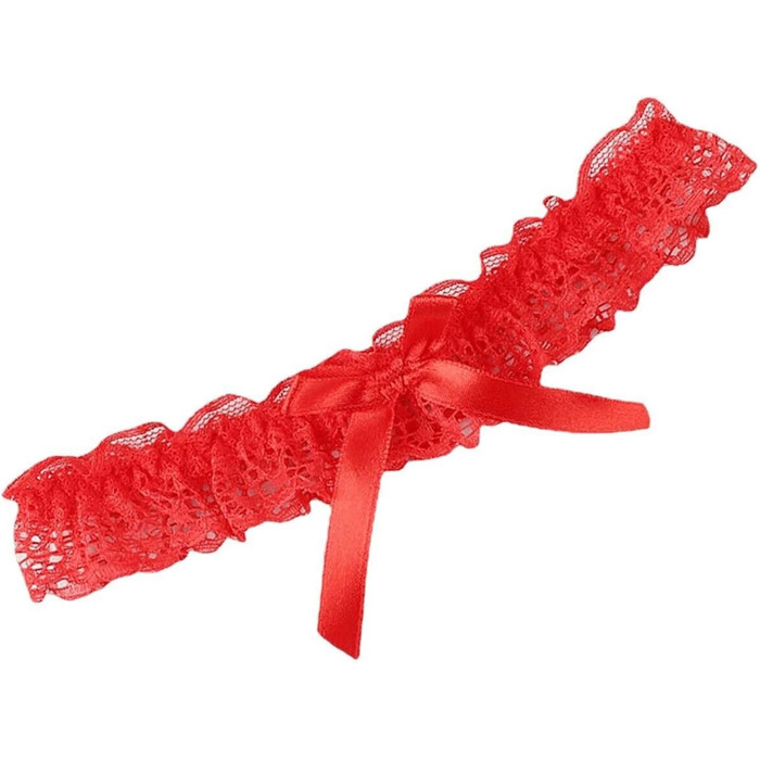 Жіночі підв’язки Umiin, мереживні, з блакитною стрічкою, універсальний розмір