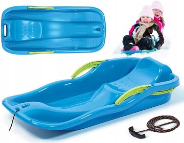 Санки BirnePower Race S пластикові з гальмом, 79 см сині