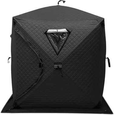 Намет для кемпінгу/сауни для 1-2 осіб, водонепроникний, 180 x 180 x 210 см, GI92, чорний