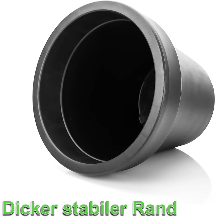 Квітковий горщик BigDean 2 шт. XXL ø60 см, класичний антрацит - з колесами, що обертаються на 360 градусів, дренажний отвір, що герметично закривається - всепогодний пластик - великий горщик, підходить для використання в приміщенні та на вулиці