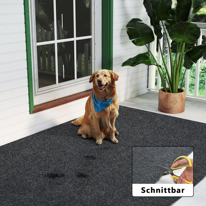 Килимок для коридору bimiti, нековзний, 300x90 см, брудозбірний килимок, килимок для кухні, що миється, килимок для коридору на метр, килимок для вітальні, спальні, кухні, офісу, коридору, сірий