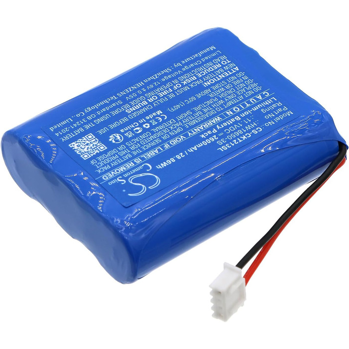 Замінний акумулятор Cameron Sino для Clarke-Tech CT 2013, артикул Clarke-Tech HW18650-3S 2600mAh / 28.86Wh