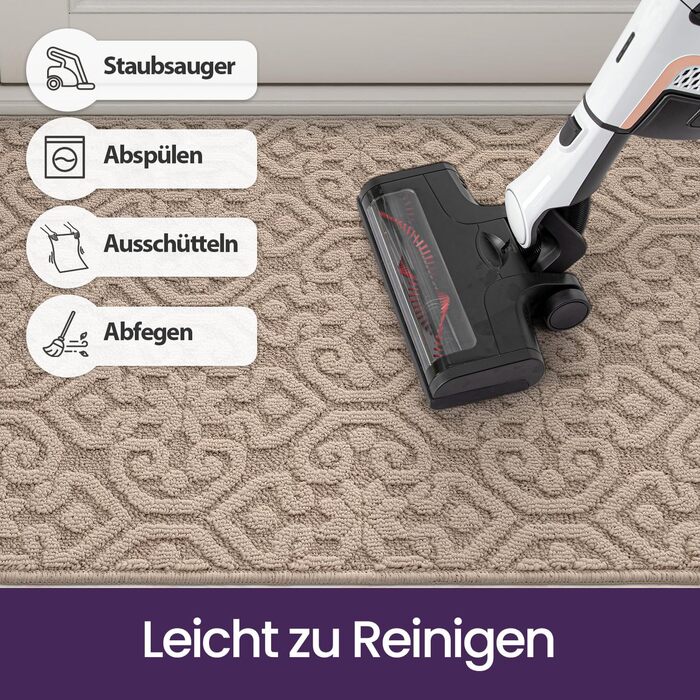 Килимок для вловлювання бруду DEXI 60 x 90 см, нековзний килимок для прихожих, килимок, що миється, абсорбуючий килимок для входу, передніх дверей, патіо, коридору, бежевий 60 x 90 см бежевий