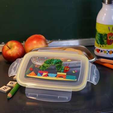 Ланчбокс Ненаситний Гусінь Hello Friend 550 мл, нержавіюча сталь Контейнер для їжі Герметичний Безпечний для харчових продуктів З дизайном коней