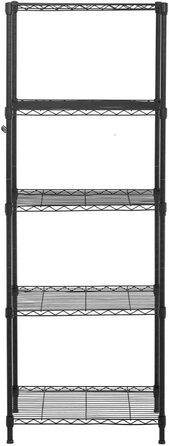 Металевий стелаж Royal Catering RCMR-1500P19T, вставний стелаж, побутовий стелаж, окремостоячий стелаж, 55x45x149,5 см, 150 кг, чорний
