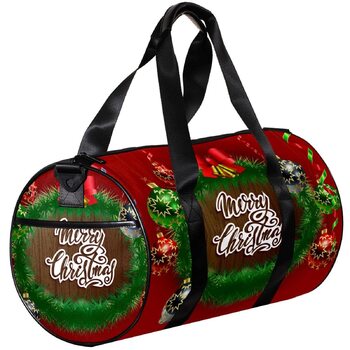 Спортивна сумка, маленька дорожня сумка, сумка для йоги, з святковим різдвяним малюнком, фітнес-сумка для активного відпочинку, сумка-шопер
