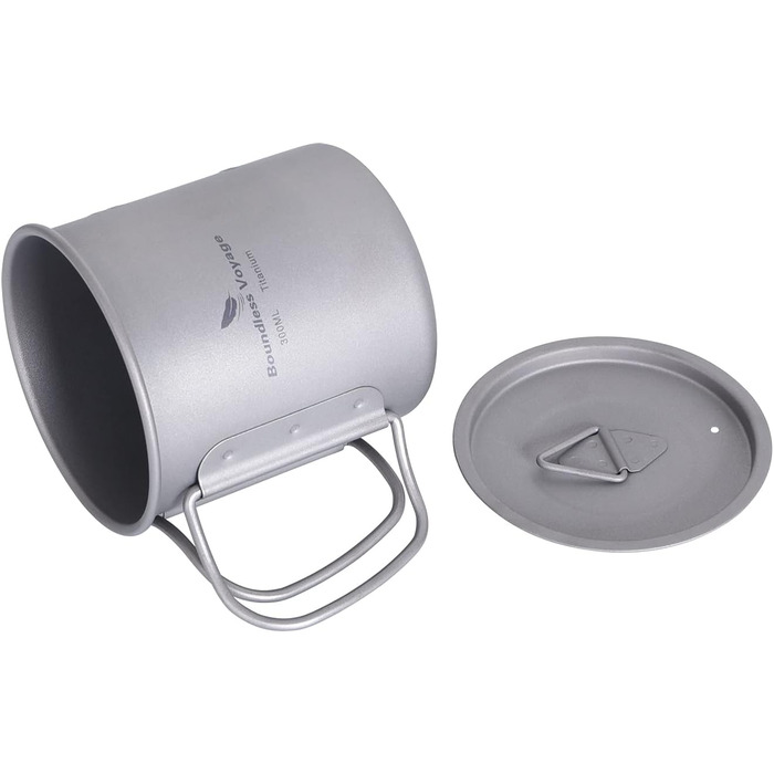 Мл Титанова кружка Кемпінгова кружка Відкритий чай Кава Дорожня кружка з кришкою та відкидною ручкою Легка кружка для води Чашка д