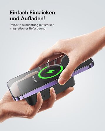 Швидка зарядка магнітного павербанка 20000mAh, бездротовий павербанк PD 20W з USB-C, зовнішній акумулятор для iPhone 15/14/13/12 с