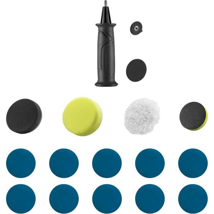 Акумуляторна полірувальна машина RYOBI 18 В ONE RDP18-0 (полірувальний диск 50/75 мм, 2-швидкісний редуктор, знімна ручка, без аку