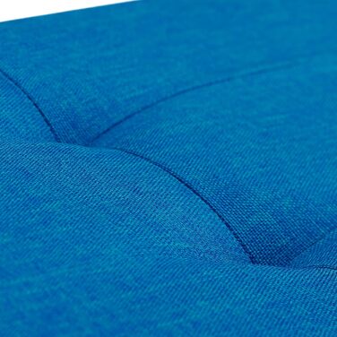 Складана лавка Relaxdays XL, з місцем для зберігання, куб для сидіння з підставкою для ніг, куб для зберігання, 38x76x38 см, синя, одномісна