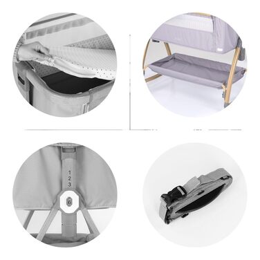 Дитяче ліжечко Chipolino Charisma, матрац, регульована висота, колеса, відділення для зберігання, ремінь, рожевий