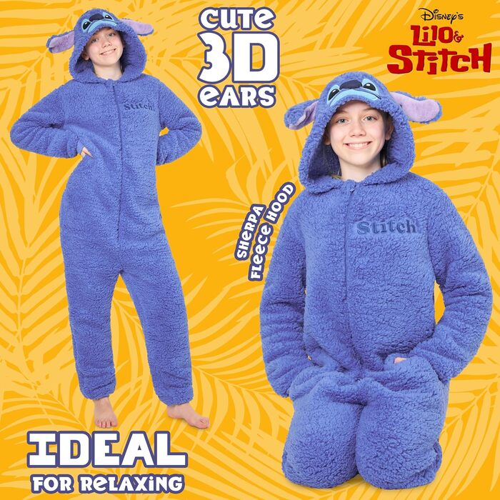 Піжамний комбінезон Disney Стіч 14–15 років, фліс