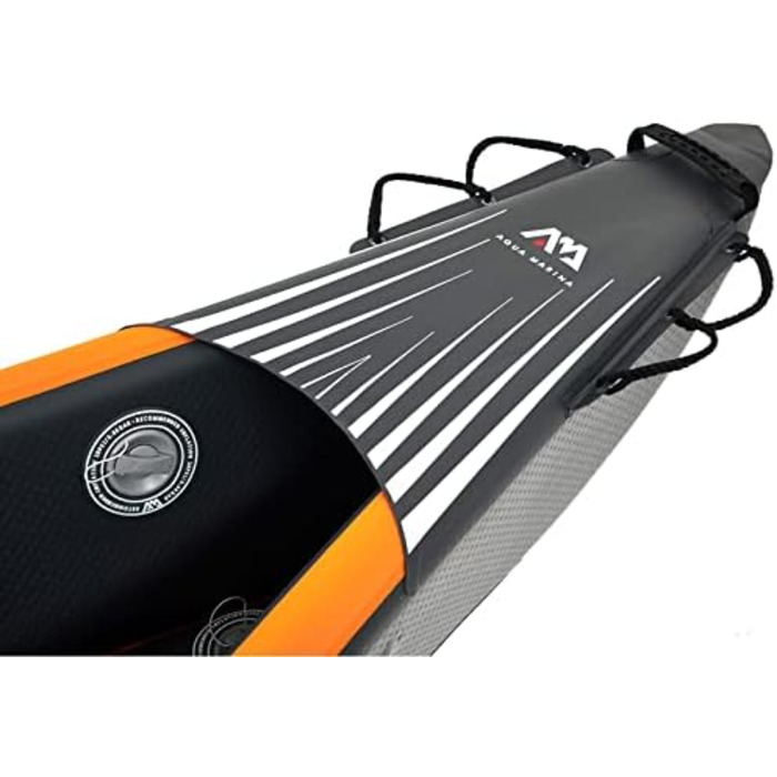 Надувний каяк AM AQUA MARINA Tomahawk AIR-K 440 100 полівінілхлорид (ПВХ) UNI Чорний / Помаранчевий