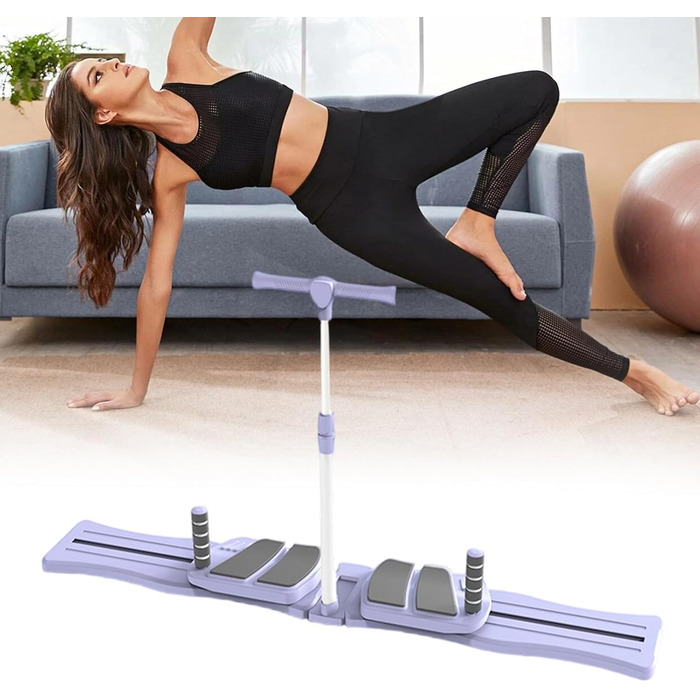 Набір для пілатесу Reformer Тренажер для м&39язів живота - Складаний пристрій для тренування м&39язів живота та вправ для кора для жінок та чоловіків, фіолетовий