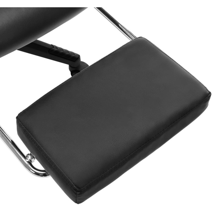 Геймерське крісло з підставкою для ніг, чорно-золота штучна шкіра