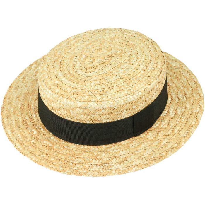 Солом&39яний капелюх Fiebig Circular Saw, натуральний, чоловічий та жіночий Сонячний капелюх зі 100 соломи Капелюх-канотьє, виготовлений в Італії Капелюх-гондольєр на весну та літо Капелюх зі стрічкою Grosgrain, натуральний, 61