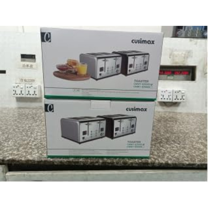 Тостер на 4 скибочки, тостер CUSIMAX з нержавіючої сталі зі світлодіодним дисплеєм та 4 надзвичайно широкими слотами для тостів, 2