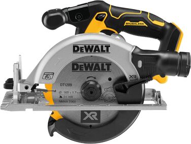 Акумуляторна циркулярна пила Dewalt 18V XR DCS565N (безщітковий двигун, з вбудованим світлодіодом і вентилятором, сумісна з AirLoc