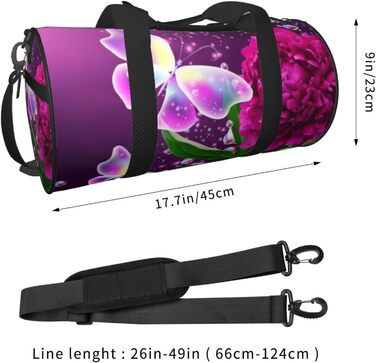 Універсальна дорожня сумка Метелики в квітах - спортивна сумка для чоловіків та жінок, ідеальна для подорожей та занять спортом