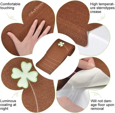 Елементні світяться сходинки для сходів, самоклеючі, яскраві, для сходів, матові, без клею, ПВХ, нековзні, самоклеючі, нековзні, захист підлоги, 5-