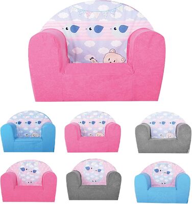 Дитяче крісло FORTISLINE Знімний чохол М&39які пінопластові пташки сірого кольору Міні-крісло з пінопласту Дитяча кімната