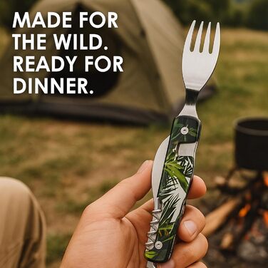 Багатофункціональні столові прибори Akinod 13х25, алюміній, синє дзеркальне покриття