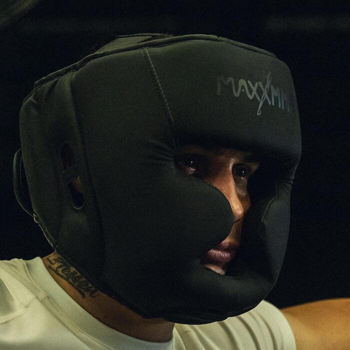 Головний убір MaxxMMA з повним покриттям, боксерський, ММА, тренувальний, кікбоксинг, спаринг, карате, тхеквондо, розмір L, чорний