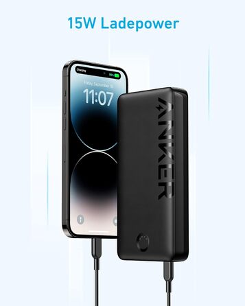 Powerbank Anker на 20 000 мАг з портом USB-C вхід і вихід, 15 Вт