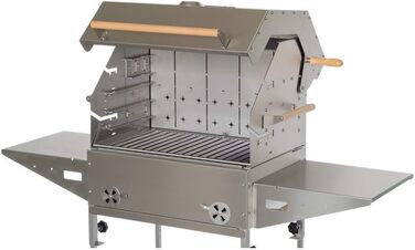 Гриль Profi Grill PG 600 з нержавіючої сталі, гриль на вугіллі, гриль для курки, гриль-вертел, камінна яма