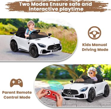 Дитячий електромобіль Mercedes Benz AMG 12V, електричний дитячий транспортний засіб, електромобіль 2-дверний з пультом дистанційно