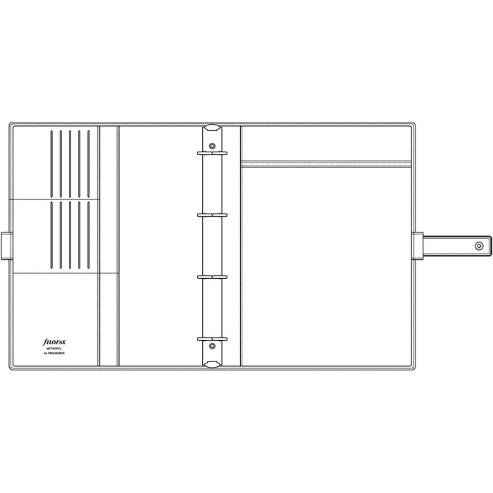 Персональний організатор Filofax Metropol A4 Black Single