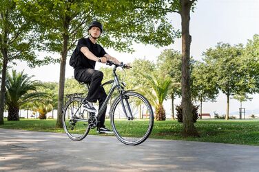 Велосипед Licorne Bike преміум-класу для трекінгу 28 дюймів для чоловіків, хлопців та жінок з 21 швидкістю передач, Citybike Life MV-ATB White 0 метрів