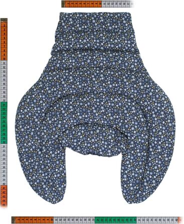 Подушка для шиї та шийного відділу хребта - шия плечі спина - органічна тканина квітковий синій - подушка з органічної спельти - грілка для подушки для шиї - подушка з зернової спельти для шиї та плечей