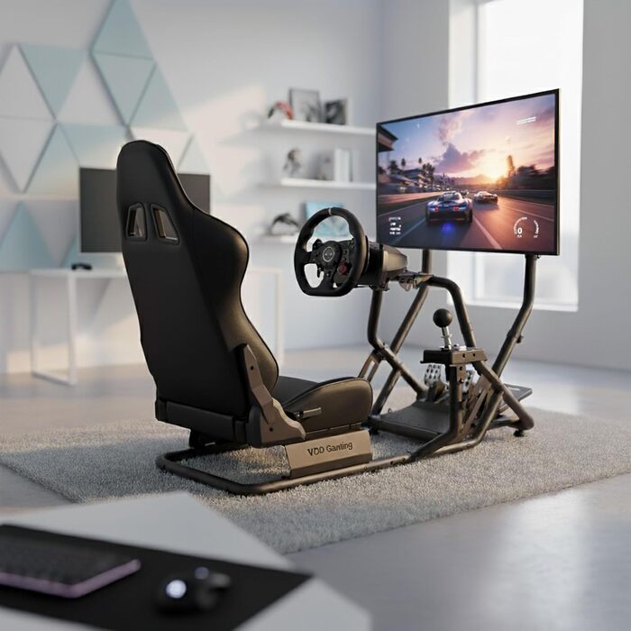 Симулятор кабіни гоночного сидіння - повністю регульований з кріпленням на екран