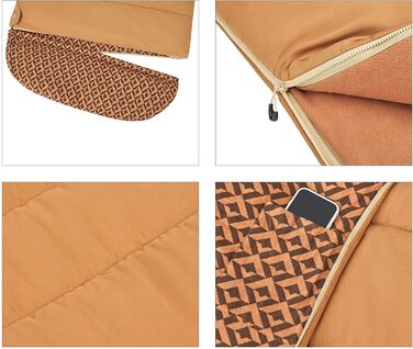 Спальний мішок KingCamp Blanket, Лісовий, Зимовий, XL, Довгий, Широкий, Бавовна -22C, Капучино - 500 г/м