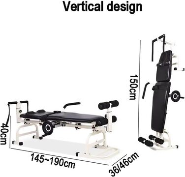 Масажні тракційні столи JHKZUDG, масажне ліжко для шиї та попереку, пристрій для розтягування тягового ліжка шийного відділу хребта, портативний пристрій для розтягування поперекового відділу, шириною 36 см