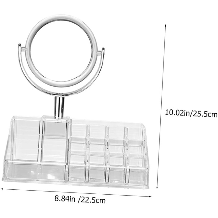 Тримач для косметики LABRIMP з дзеркалом Тримач для полиці Акриловий тримач для губної помади Органайзер для нігтів Зберігання макіяжу Органайзер для губної помади Multi Grid Органайзер для косметики