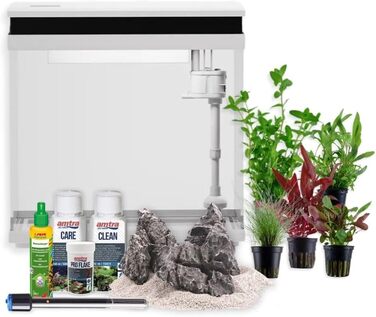 Акваріум AquaOne Nano LED HNE-380, 26 л, прозорий, комплект з фільтром і підсвіткою