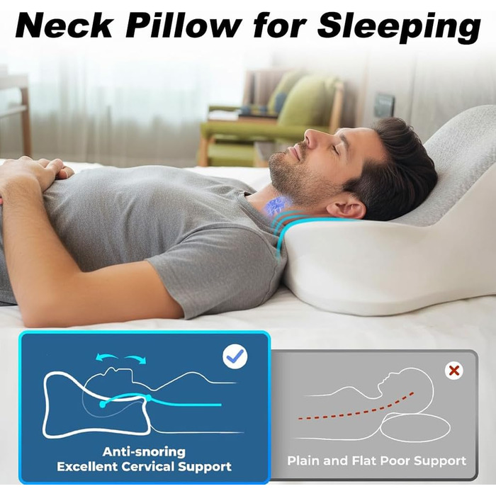Подушка для шиї, подушка для голови, подушка для читання для ліжка та дивана, ергономічна клиноподібна подушка з піни з ефектом пам&39яті для підтримки спини та шиї, багатофункціональна клиноподібна подушка для сну на боці, спині та животі