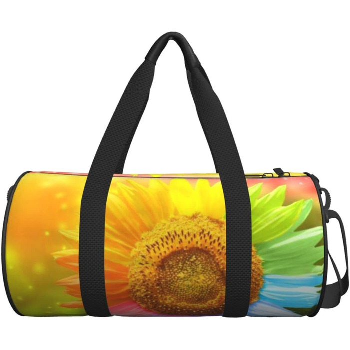Дорожня сумка-циліндр з квітковим візерунком, спортивна сумка для чоловіків та жінок, сумка-мішок, спортивна сумка