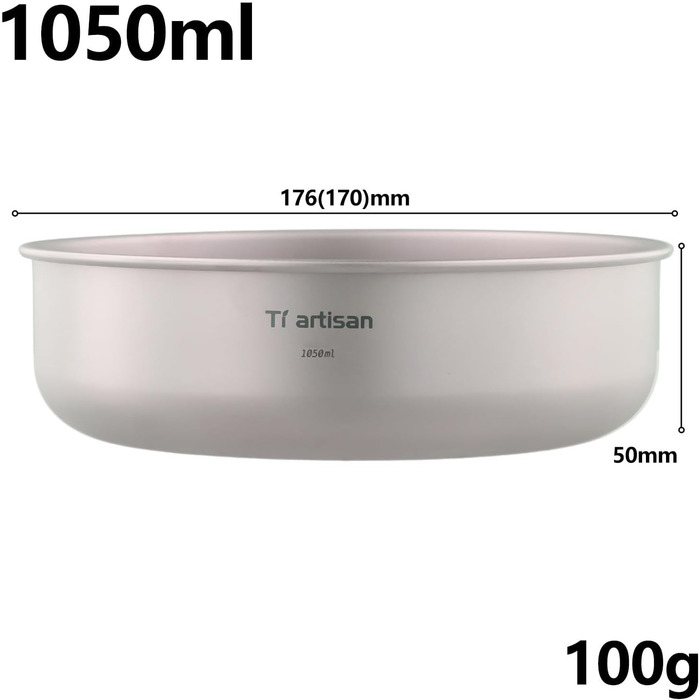 Кемпінгова миска штабельований, легкий посуд для походів, подорожей з рюкзаком та пікніків обєм 3501200 мл, можна мити в посудомийній машині (1050 мл)