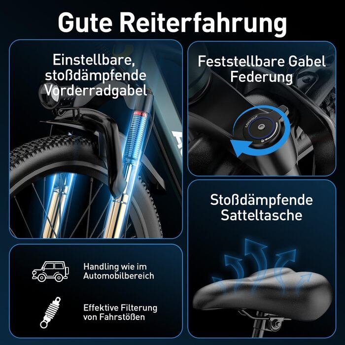 Електричний велосипед Eleglide 26 дюймів для дорослих, міський електровелосипед потужністю 250 Вт з акумулятором 36 В 10 Аг, максимальна швидкість 25 км/год, 7 швидкостей, запас ходу 35 км ідеально підходить для щоденних поїздок на роботу