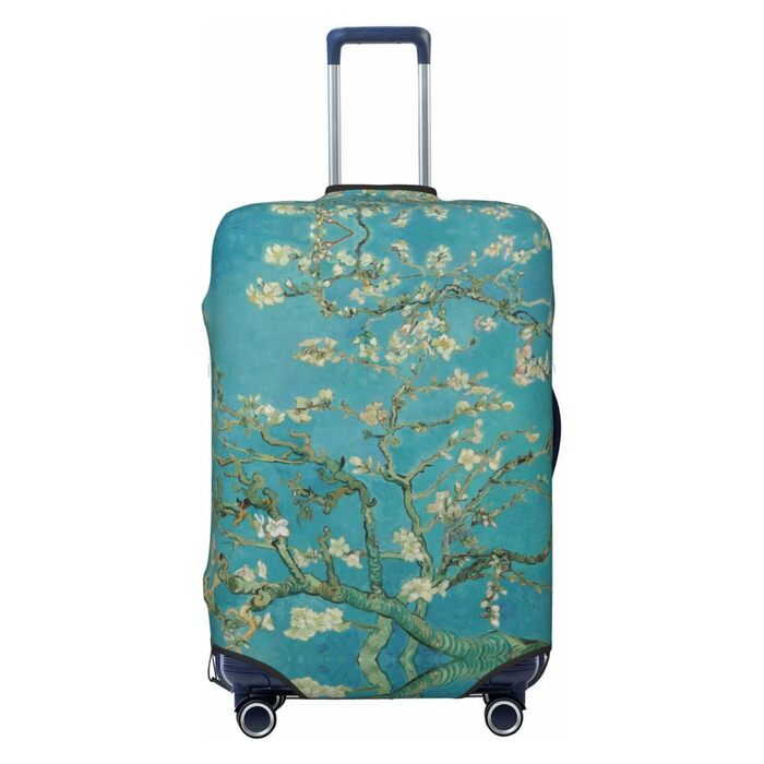 Чохол для валізи Пілотський кокпіт, захист від пилу та подряпин, квітковий принт Мигдалевий цвіт, розмір 80